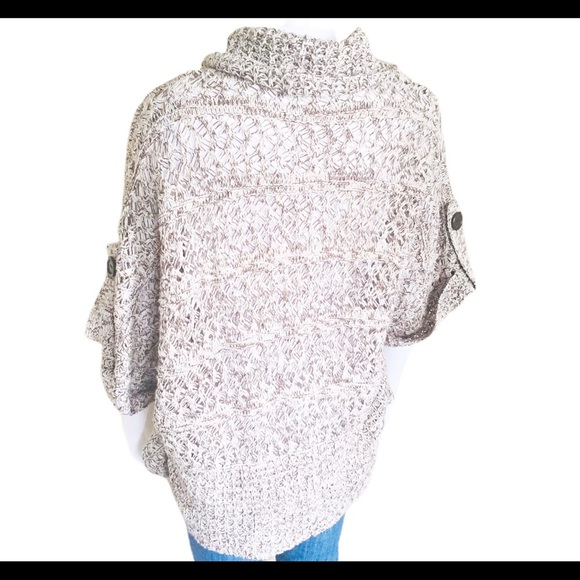 WAREHOUSE ONE Open Front Cardigan With Chunky Button Detail Taupe Beige Sz Large - Picture 6 of 12